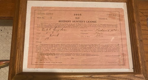Permis De Chasse/pêche Papier Tennessee 1946 - N°241 - Vintage USA