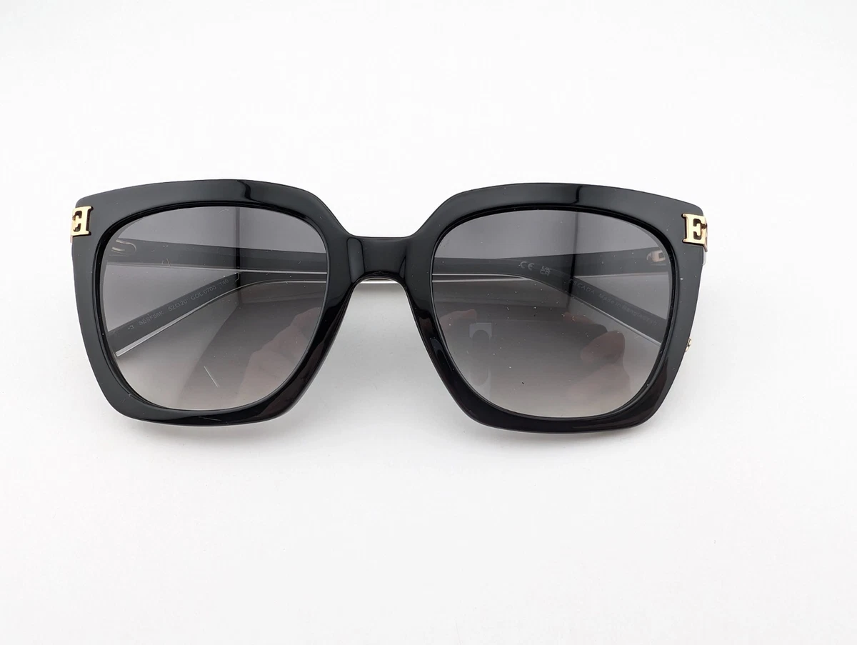 Escada Havana Sunglasses Black Gray Gold Logo Pantos Full Rim Oval SESD33S New ESCADA Brown Sunglasses for Women for sale | eBay main image 3