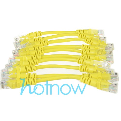 Lot 10 cables/ 2inch 6cm 568B CAT5E UTP Ethernet RJ45 Patch Cable Network Cable - 第 1/1 張圖片