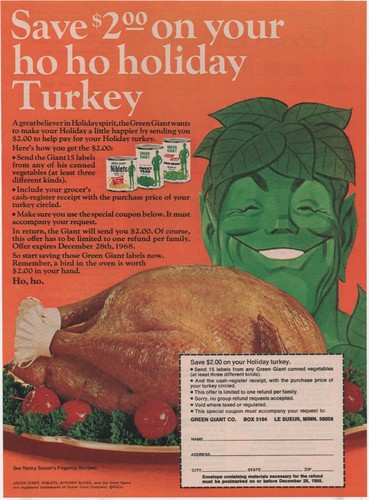 Ho Holiday Turkey Dinner Print Ad 