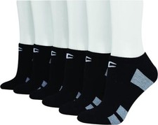 Champion  Women's Performance Double Dry 6 Pack No Show Socks Extended Size 8-12