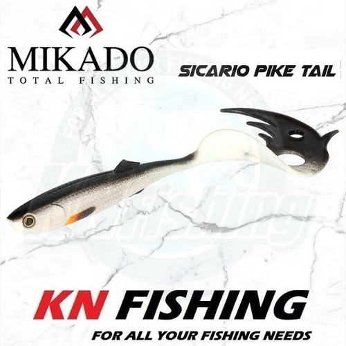 MIKADO SICARIO PIKE TAIL Soft Silicon Fishing Lures 18cm 29gr 2pcs