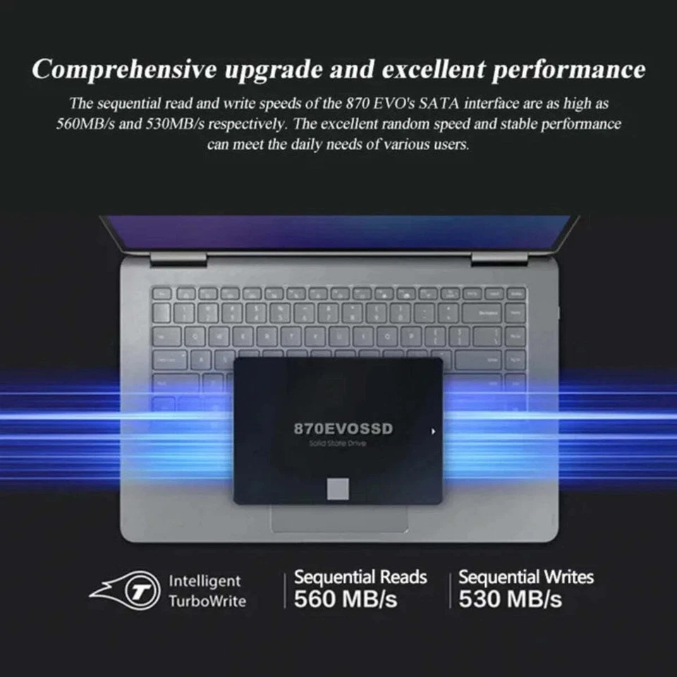 Disque dur SSD SATA III 2.5 pouce Solid State Drive 4TB pour pc portable fixe - Photo 2/4