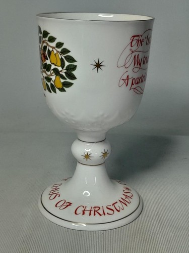 Royal Doulton 12 Days of Christmas 1st Day PARTRIDGE IN A PEAR TREE GOBLET - Picture 4 of 5