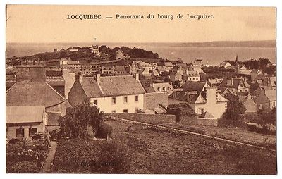 Old postcard 29 - Locquirec (Finistère) - Panorama of the Village of Locquirec