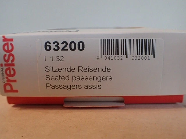 Preiser Reisende sitzend 63200 Spur 1 OVP 1:32 6 Fig - Bild 2 von 2
