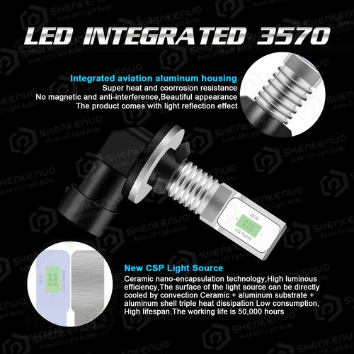 Bombillas LED brillantes para JD Deere Gator XUV 560E 590E 825i 835E pn AXE16 8000K - Imagen 11 de 12