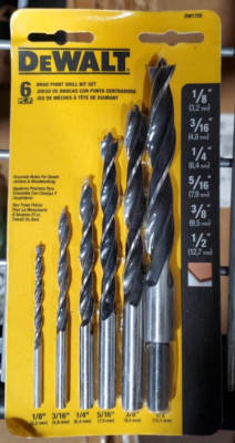 *6PACK* Dewalt Brad Point Drill Bit Set - Wood - DW1720
