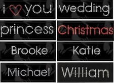 Scrapbook Rhinestone Brad Name Stickers Word Stickers personalize U-CHOOSE