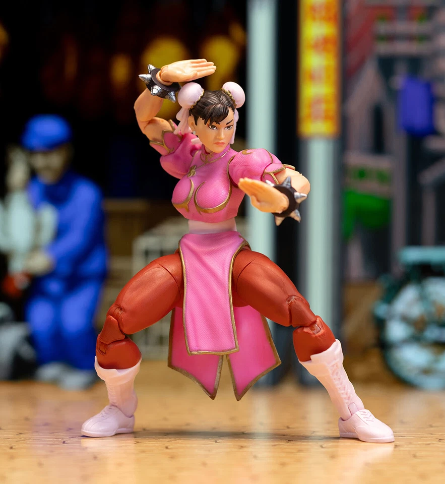 ¡EN STOCK! 2024 SDCC EXCLUSIVO Jada Toys Street Fighter Player 2 Rosa CHUN-LI Foto 4 de 4