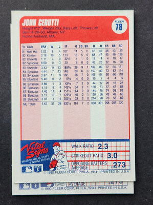 1990 Fleer U.S.A. & U.S.A Copyright Print Variation Pair * You PICK CHOOSE *