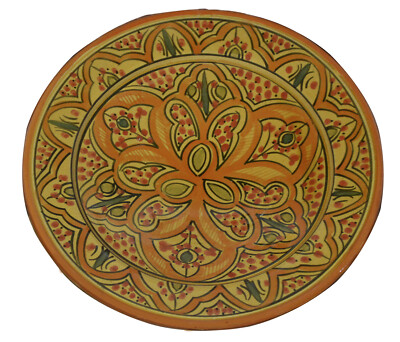 Moroccan Ceramic Plate Salad Pasta Bowl Serving Handmade Wall Hanging 12'' Large