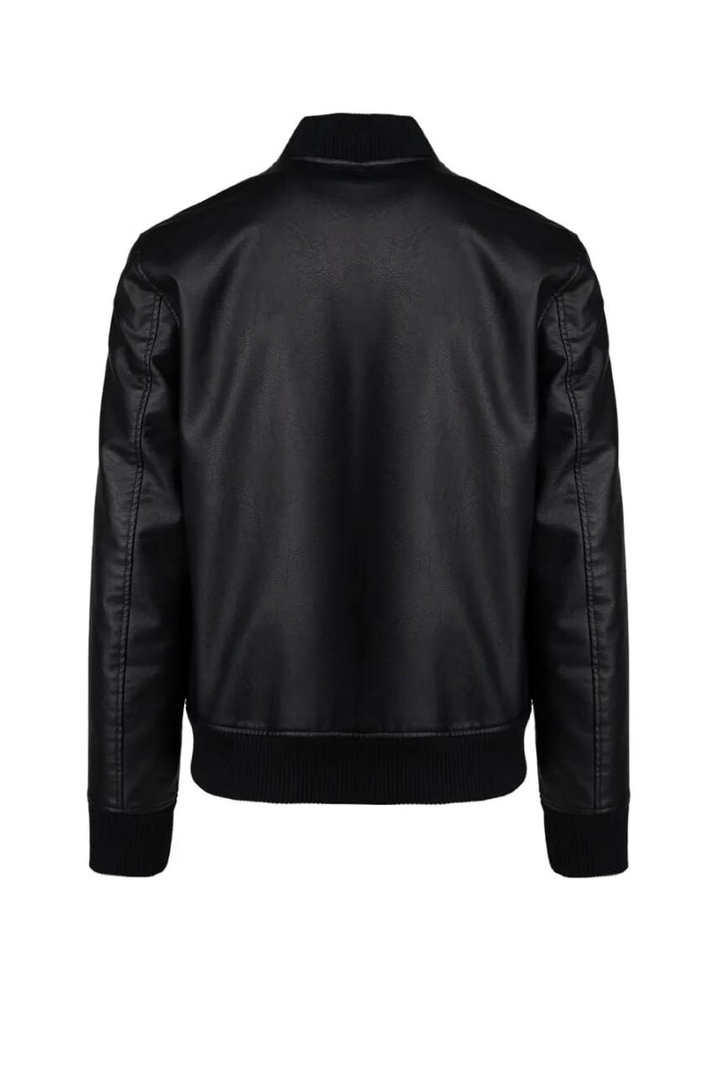 ジャケット・アウター REAL leather short bomber jacket Black Ladies Bomber Real Leather Jacket Short Slim Fit Casual