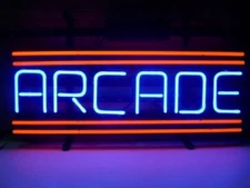 Arcade 24" Neon Sign Light Lamp Hanging Nightlight Artwork Decor Man Cave EY 