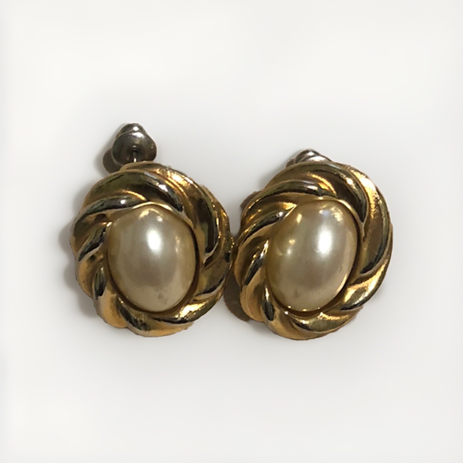 Vtg Kenneth Jay Lane KJL for Avon Oval Earrings T… - image 1