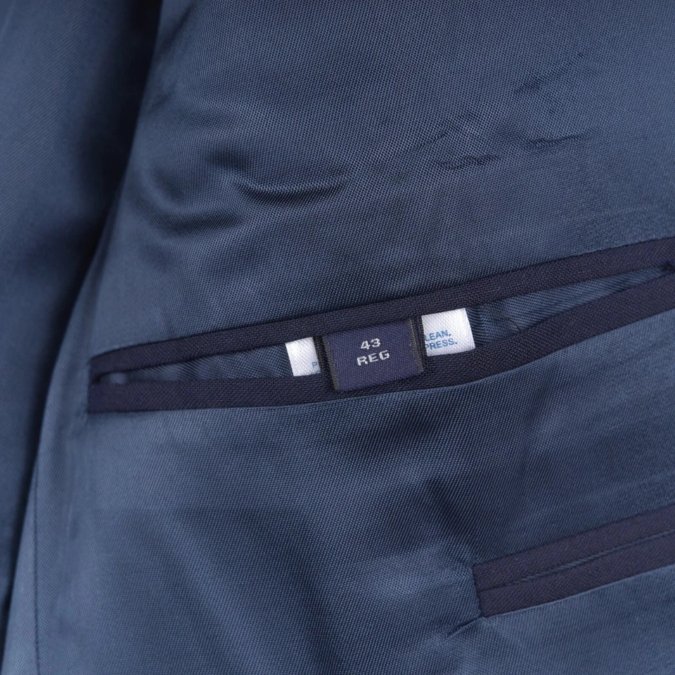 Lands’ End Wool Sport Coat 43R Navy 2-Button Blazer - Image 4 of 4