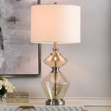 Style Craft Torello Glass Table Lamp