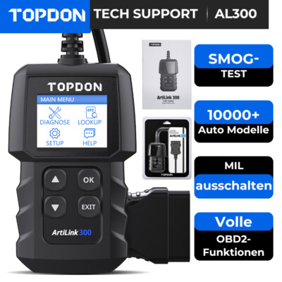 2025 Topdon AL300 KFZ Diagnosegerät OBD2 Scanner Code Reader Fehlerauslesegerät