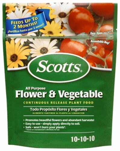 Scotts All Purpose 10-10-10 flores e vegetais liberação contínua alimentos vegetais 3 lb - Imagem 2 de 4