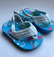 Cat Jack Sandals Toddler Sz S Small 5/6 Blue Shawn Slip-On Flip Flop New