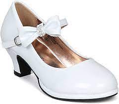 Toddler/Little Girl/Big Girl Patent Rhinestone Bow Mary Jane Kitten Heel Pump - Picture 3 of 18
