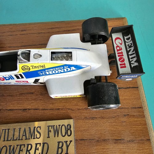 Formula One Model Cars Mounted on Wood Diecast McLaren Williams Benetton Set 4 - Picture 11 of 18