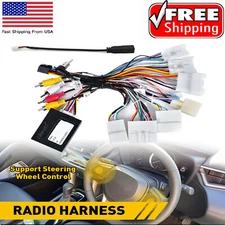 Car Stereo Radio Power Harness Cable Wire Adapter Support JBL AMP For Toyota US