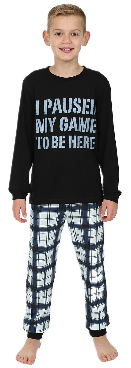 Boys check pyjamas sale