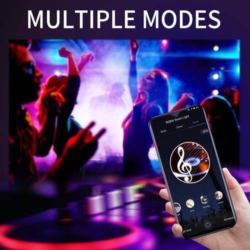 Smart E27 RGB LED Lampe 12W WLAN Bluetooth kompatibel mit Alexa Google 4er Pack - Bild 8 von 12