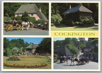 Cockington Sign Cockington Village Postcard Devon Multiview | eBay UK