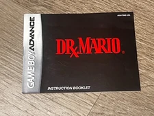 Dr. Mario NES Classic Manual Booklet Nintendo Game Boy Advance GBA Authentic