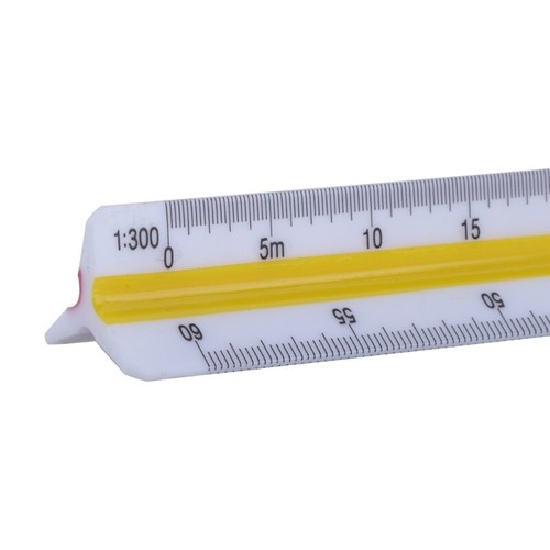 Triangular Scale Ruler 30cm Plastic Drafting Scale Architect Engineer - Picture 4 of 12