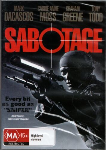 SABOTAGE - Mark Dacascos, Carrie Anne Moss - DVD - N&S - Never played - R ALL - Afbeelding 1 van 2