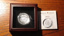 2013 SOMALIA 100 SHILLINGS AFRICAN WILDLIFE 1 OUNCE SILVER COIN WITH BOX AND COA