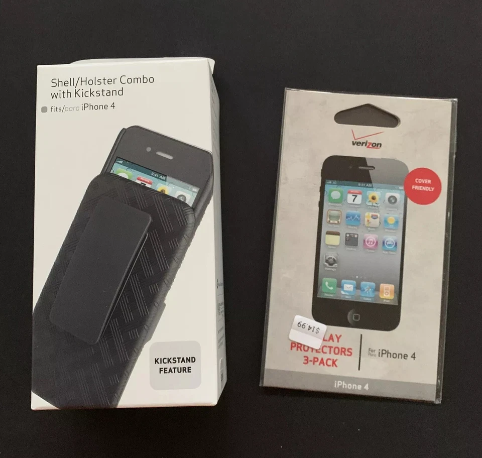 Nuevo Lote Verizon - Funda Carcasa iPhone 4 Combo Funda Teléfono + 3x Protectores de Pantalla Foto 2 de 4