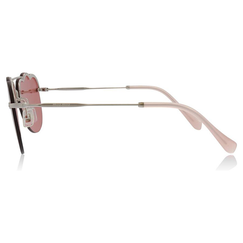 MIU MIU ハイロットフレムサンクラス 0MU56US 1BC175 Miu Miu MU 56ZS L (56 - 17) with Brown lenses and Gold frame
