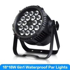 18x18W  LED Par Lights Outdoor Waterproof Stage Light IP65 RGBWAUV 6 in 1 DMX512