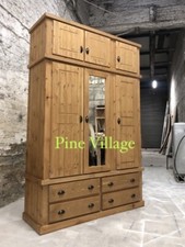 “ Handmade Dorchester “ Light Oak  Triple Wardrobe With Topbox !