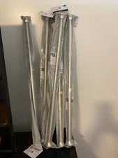 NEW LOT OF 5 MAINSTAYS 30"TO52" ADJUSTABLE CURTAIN TENSION ROD-SILVER