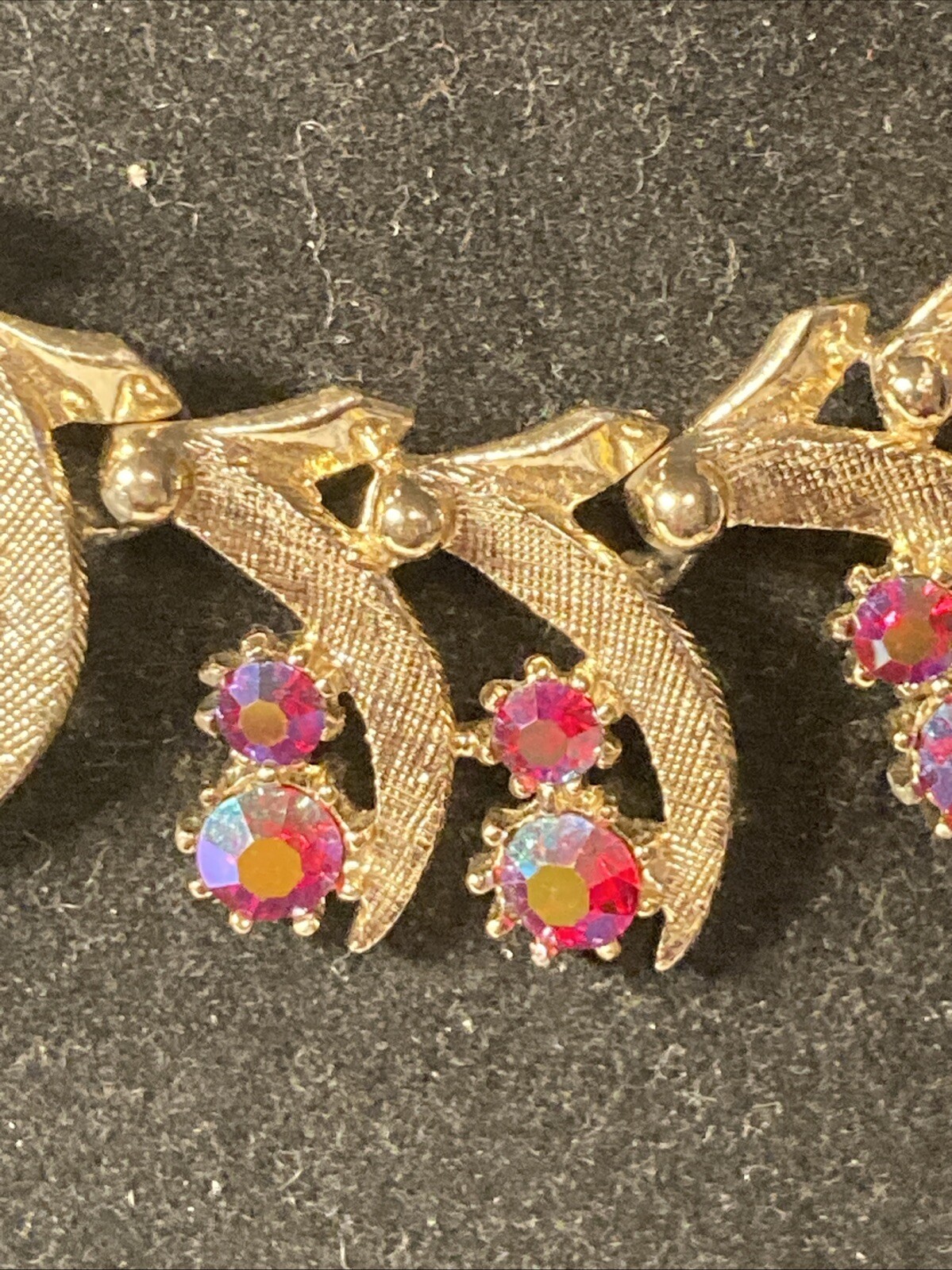 AB Aurora Borealis Ruby Red Rhinestone Crystal Pr… - image 2