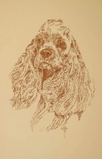 Cocker Spaniel Dog Breed Art Print #48 - Kline will add your dogs name free.