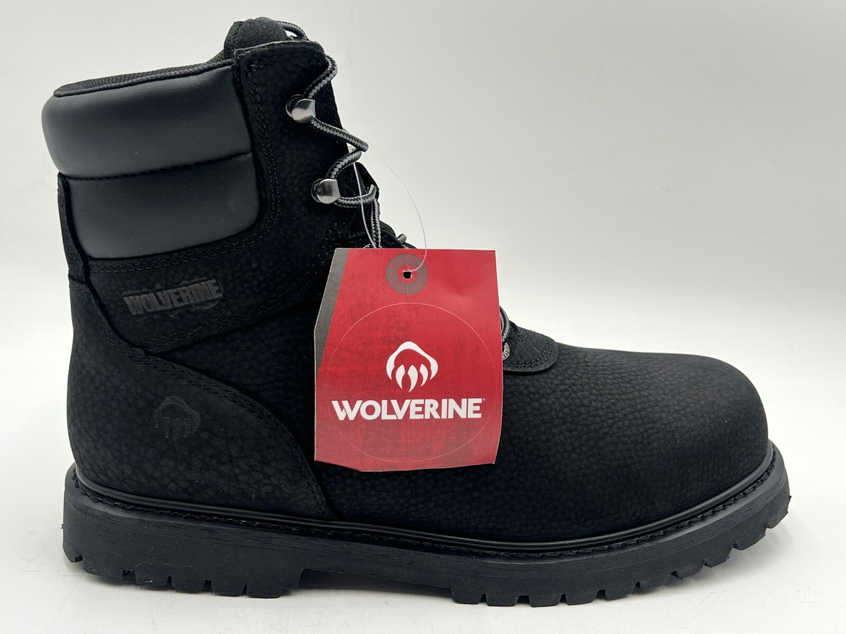 Wolverine Iron Ridge Steel Toe Lace Up‎ Work Boots Mens 7.5 Black W085005 New 21053623 main image 2