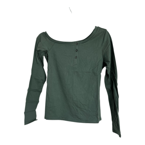 N:Philanthropy Top Womens Medium Winter Moss Eero Off the Shoulder Henley NWT