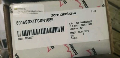 dorma door closer 8900 Hold Open With Spring Tension Parallel Arm 689 Finish