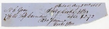 1856 Philadelphia Receipt Note for 7¾ lbs Sulphur – Signed Cooke & Bro Ephemera
