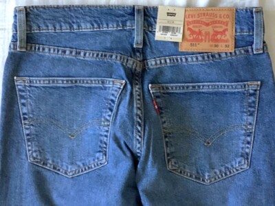 Levi's Men's 511 5855 SLIM FIT 30x32 ~ Wanna Go Back Blue ~ EASE STRETCH NEW $70