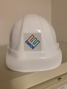 Vintage Adult White Enron Corp Hard Hat / Gently Used
