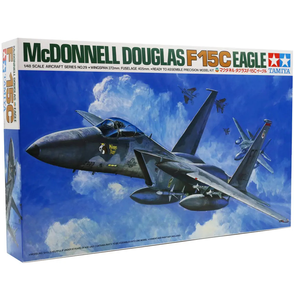 Tamiya 61029 McDonnell Douglas F15C Eagle Military Aircraft Model Kit 1:48