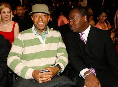 Producer Russell Simmons Comedian Royale Wilkins in the audience d- Old Photo