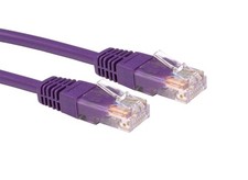 Image of CMS Cables 2m Cat5e Networking Patch Cable - Violet